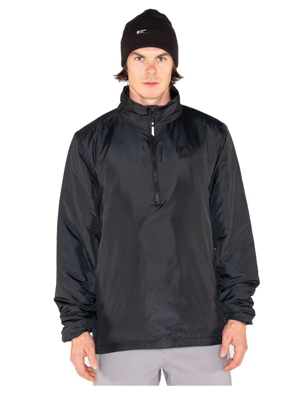 NWT ARMADA Black Lassen Long Sleeve Pullover Jacket